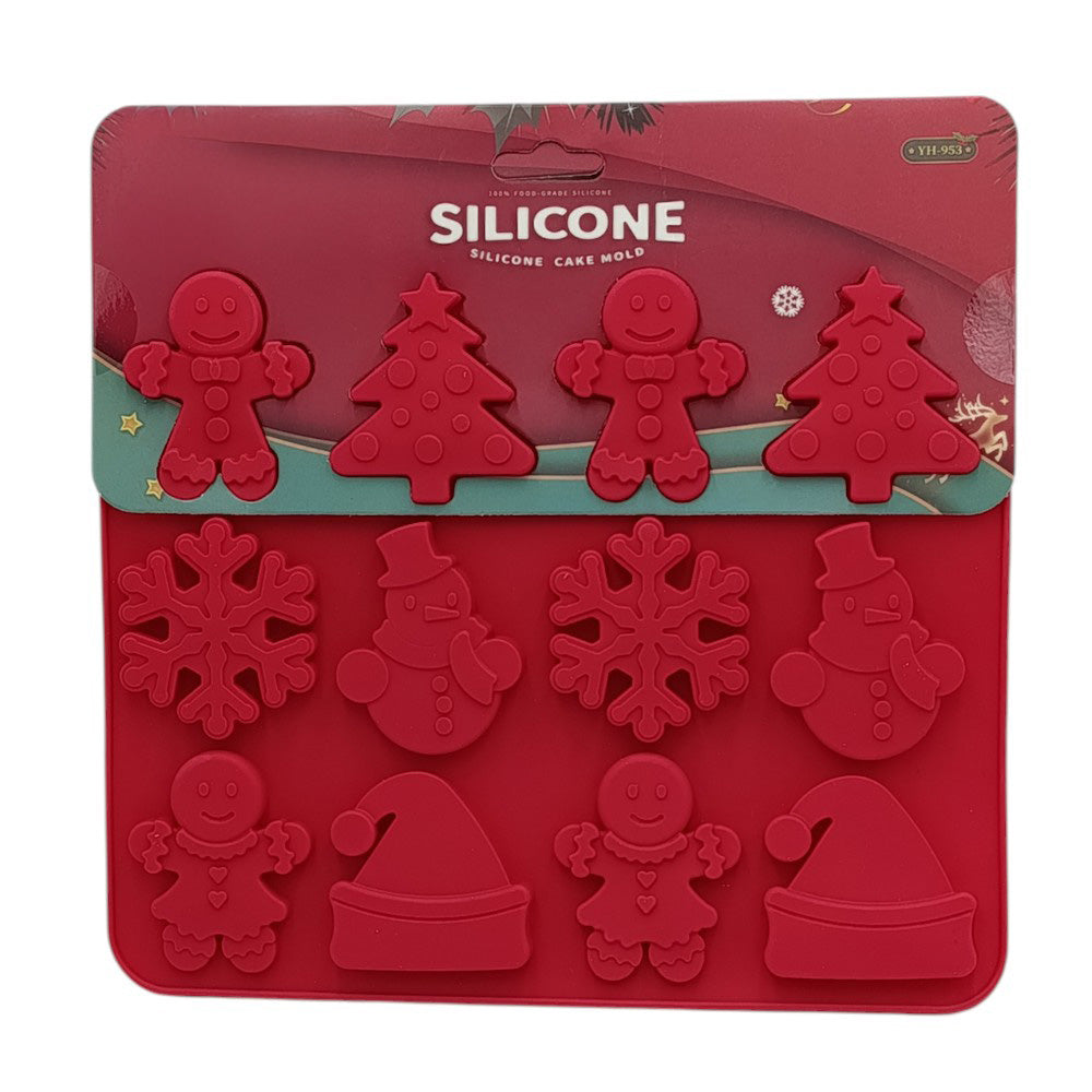 Χριστουγεννιάτικη Φόρμα Σιλικόνης Κόκκινο 24X20εκ