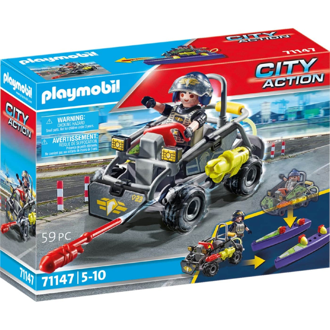 71147 Playmobil City Action Αμφιβιο Οχημα Ειδικων Δυναμεων