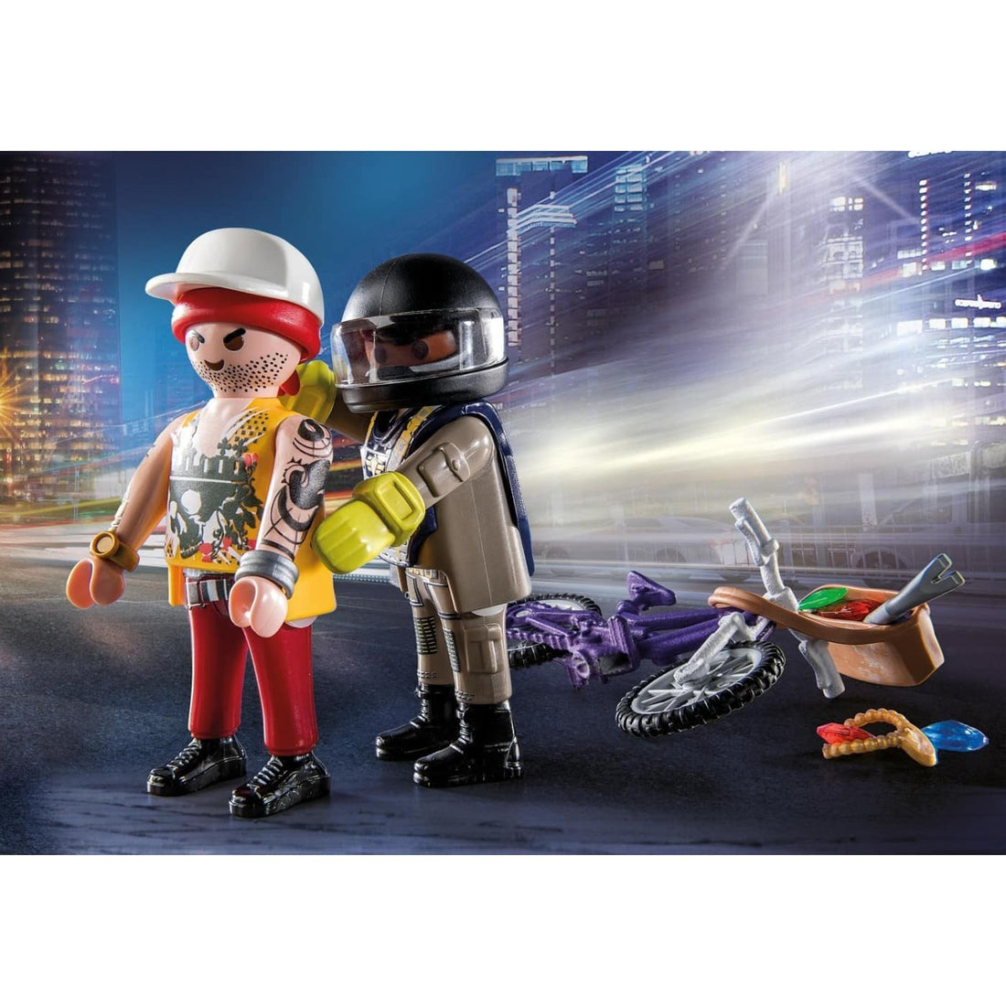 71255 Playmobil City Action Starter Pack Αστυνομικh Καταδiωξη Ληστή Κοσμημaτων