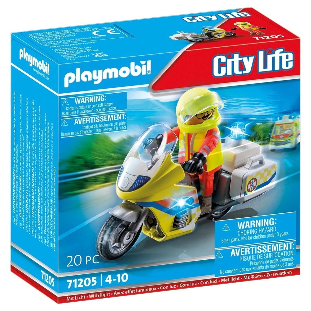71205 Playmobil City Life Διασωστης Με Μοτοσικλετα