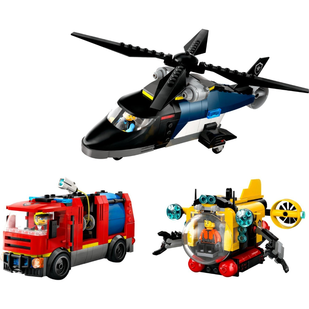 Lego60462 Lego City Helicopter, Fire Truck & Submarine Remixpapell.gr