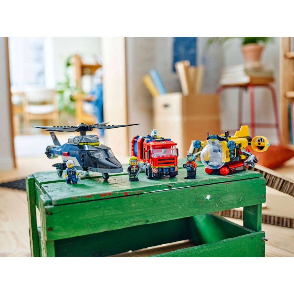 Lego60462 Lego City Helicopter, Fire Truck & Submarine Remixpapell.gr