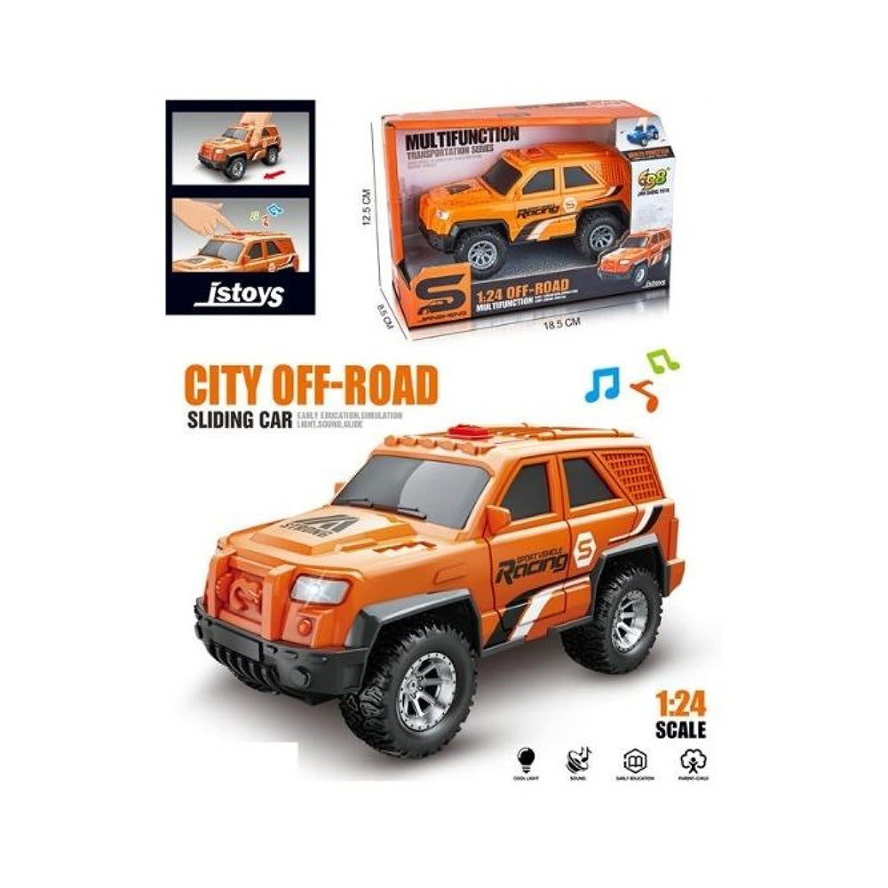 Όχημα City Off-Road 1:24 Free Wheels με Ήχο & Φως Πορτοκαλί