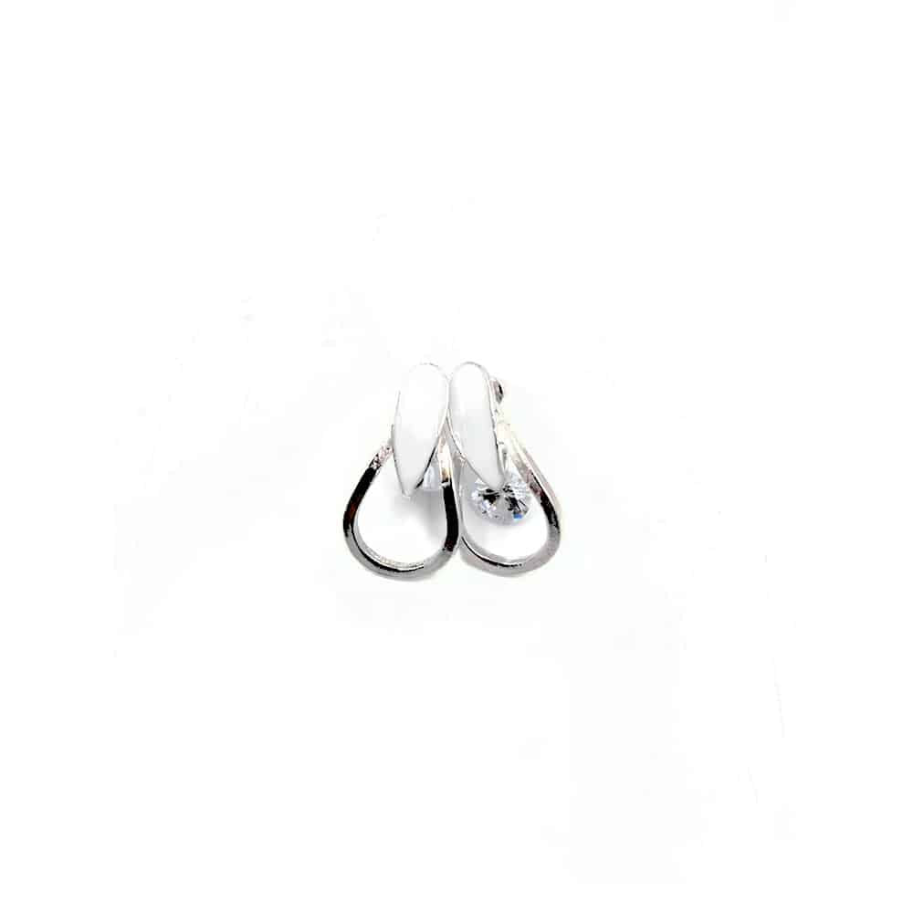 Σκουλαρικια Οβαλ Ασημι Με Πετραδι Και Δακρυ