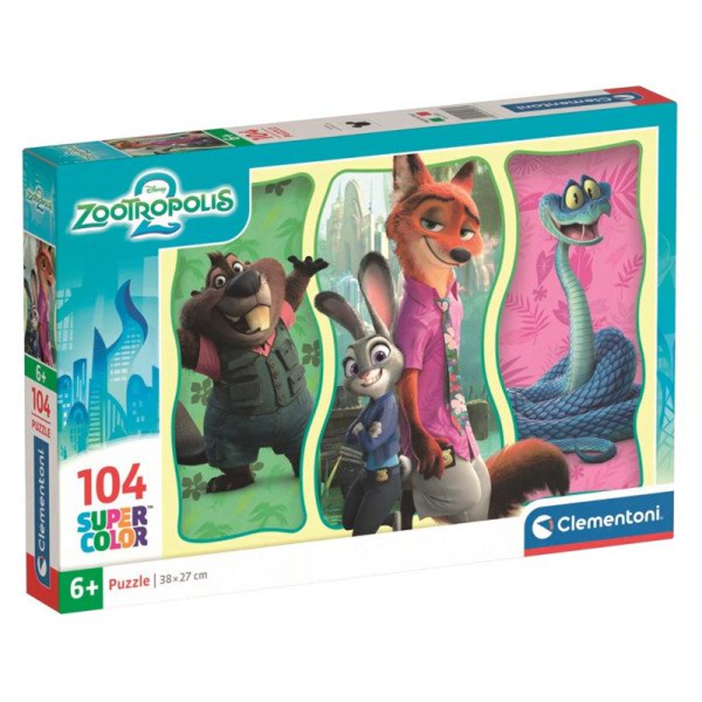 Clementoni SuperColor Παζλ Disney Zootopia 2 104 Τεμαχίων Για 6+ Ετών