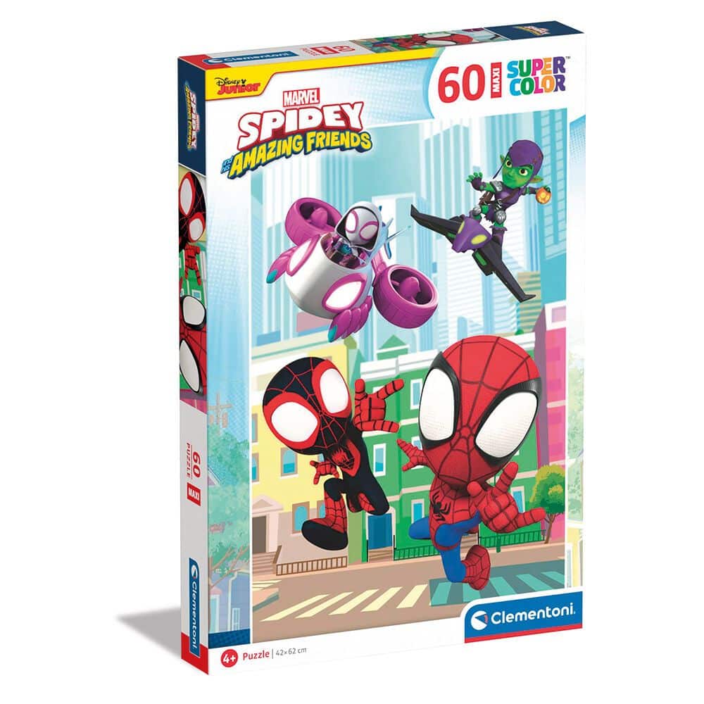 Clementoni Παιδικο Παζλ Maxi Supercolor Marvel Spidey Και Οι Απιθανοι Φιλοι Του 60 Τμχ