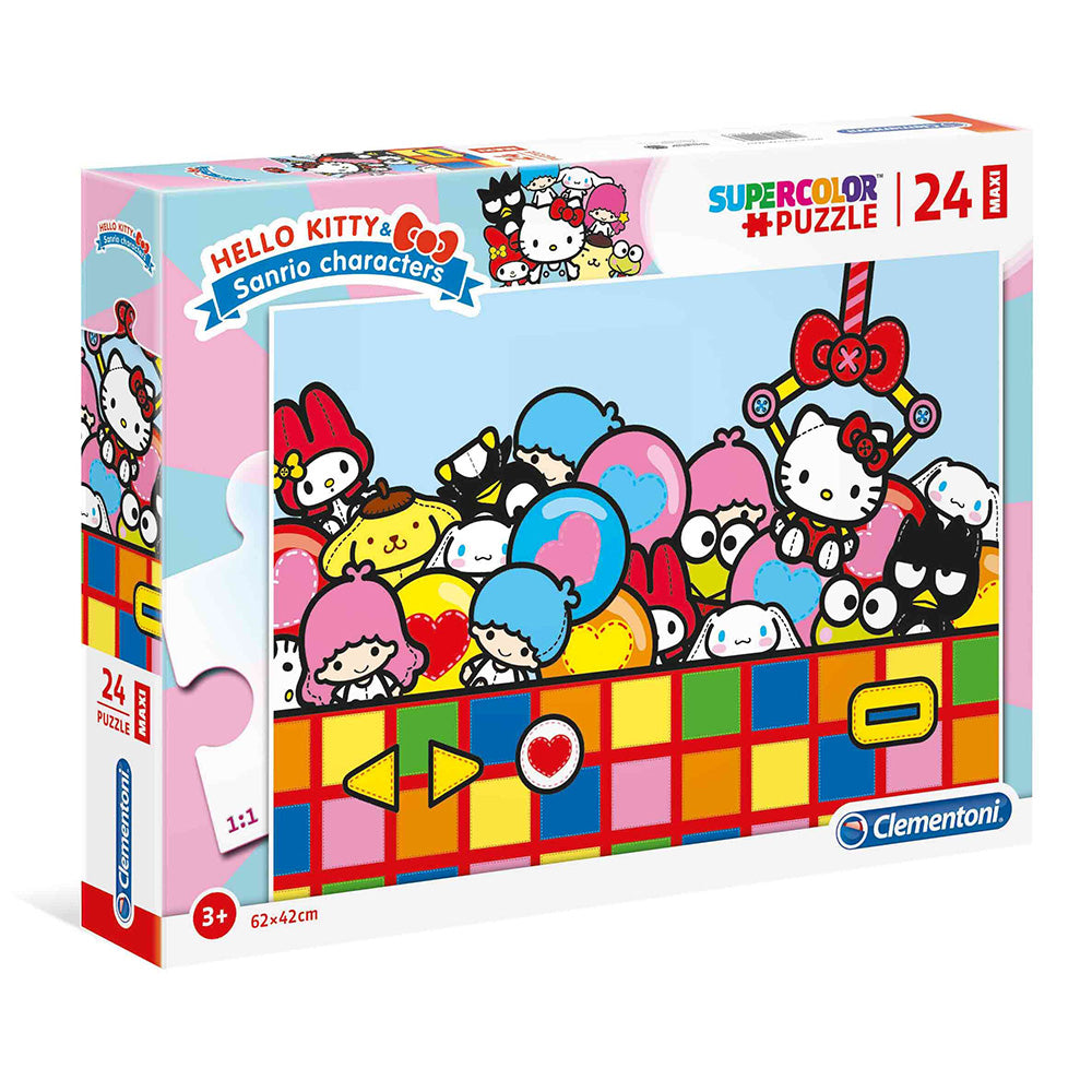 Clementoni Puzzle Παιδικό Maxi Super Color Hello Kitty 24 Τμχ
