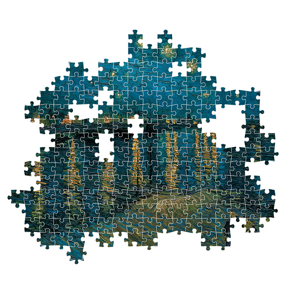 Clementoni Puzzle Museum Collection Van Gogh: Έναστρη Νύχτα Πάνω Από Το Ρήνο 1000 τμχ - Compact Box