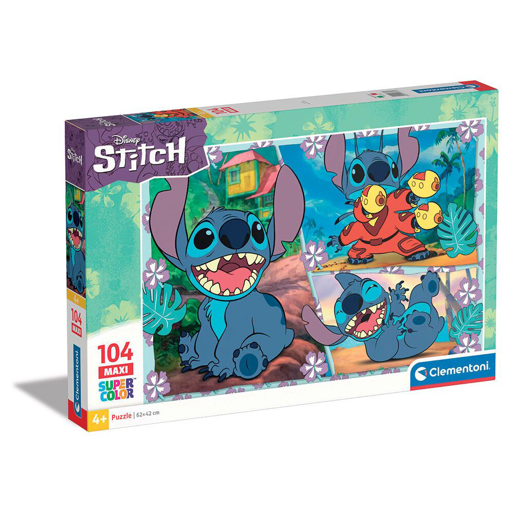 Clementoni Puzzle Παιδικό  Maxi Super Color Disney Stitch 104 τμχ