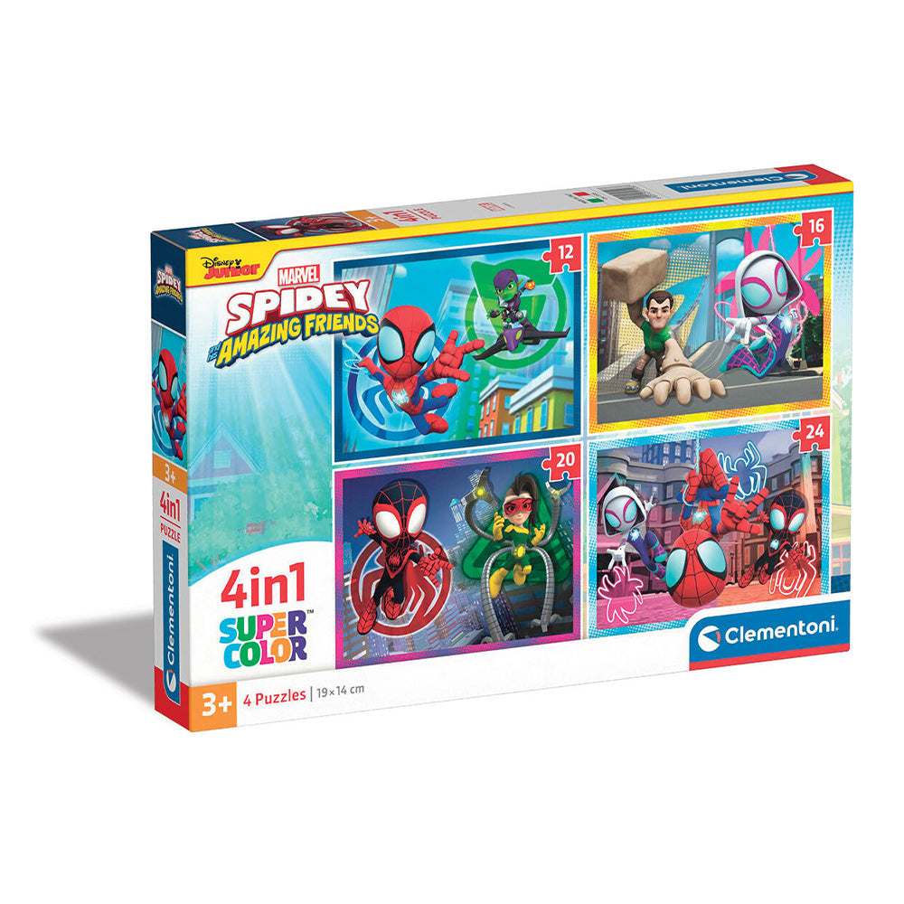 ClementoniClementoni Puzzle Παιδικό 4 in 1 Super Color Marvel Spidey Και Οι Απίθανοι Φίλοι Του 12-16-20-24 τμχpapell.gr