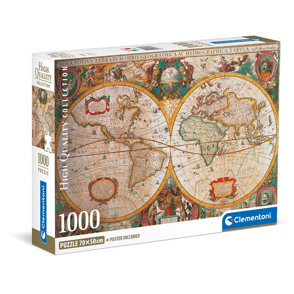 ClementoniClementoni Puzzle High Quality Collection Χάρτης Αντίκα 1000 τμχ - Compact Boxpapell.gr