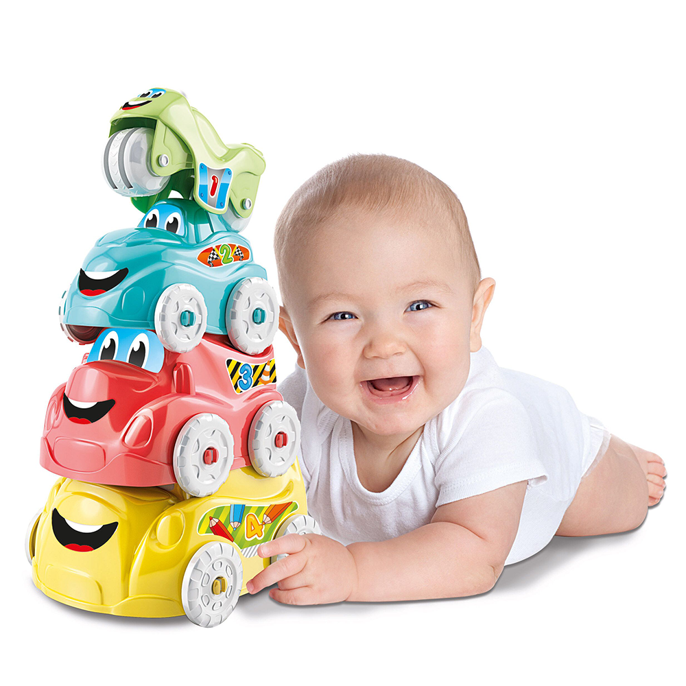 Baby Clementoni Play For Future Βρεφικό Παιχνίδι Πυραμίδα Με Οχήματα Για 10-36 Μηνών