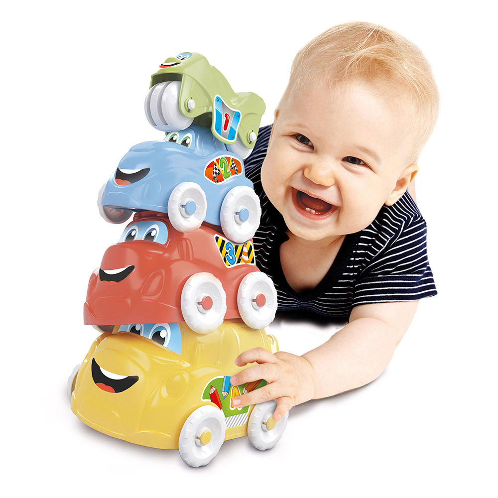 Baby Clementoni Play For Future Βρεφικό Παιχνίδι Πυραμίδα Με Οχήματα Για 10-36 Μηνών