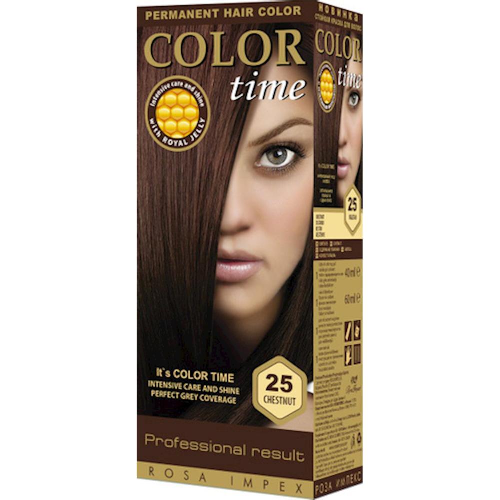 Color TimeColor Time Μόνιμη Βαφή Μαλλιών Gel Nο25- Chestnutpapell.gr