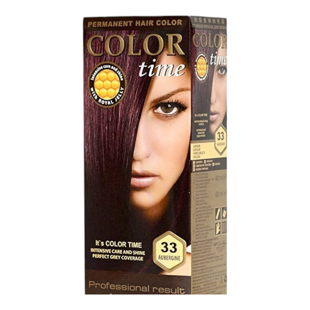 Color TimeColor Time Μόνιμη Βαφή Μαλλιών Gel Nο33- Auberginepapell.gr
