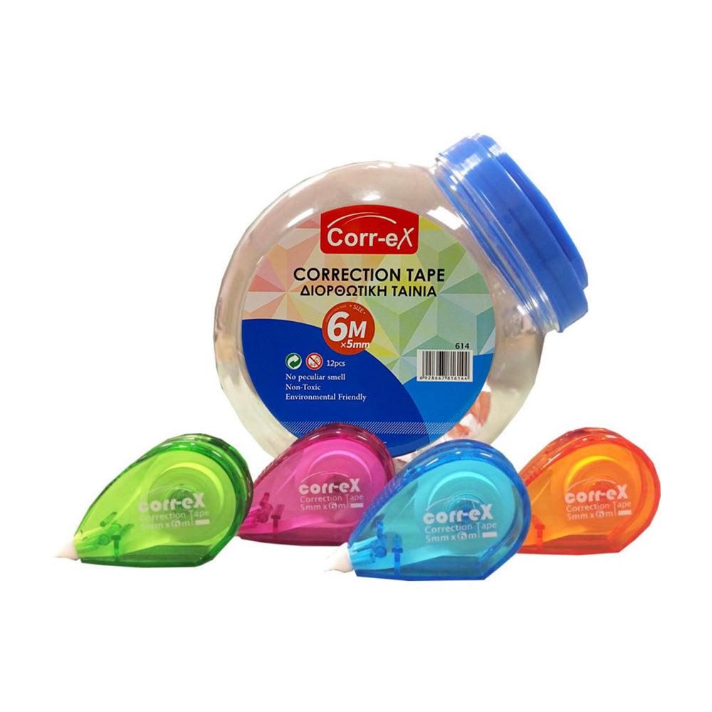  Corr-eX Διορθωτική Ταινία 614 5mm 6m σε 4 Χρώματα - 1 Τμχ