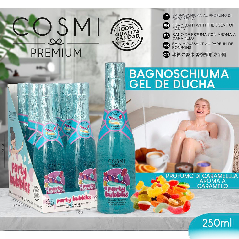 Cosmi Bubble Bath Caramelle Αφρόλουτρο σε Μπουκάλι Σαμπάνιας 250ml