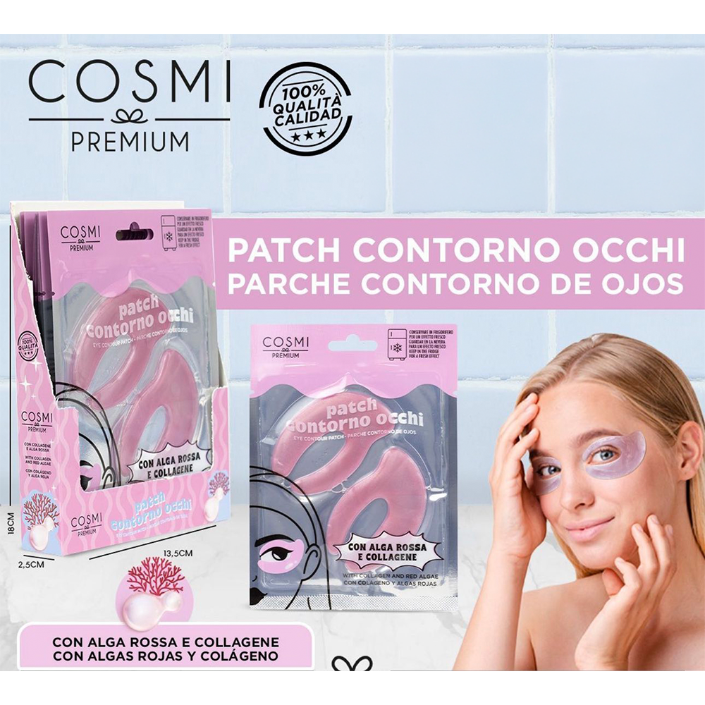 Cosmi Hydrogel Eye Patches Pink Algae & Collagen Επιθέματα Ματιών 2 Τεμάχια