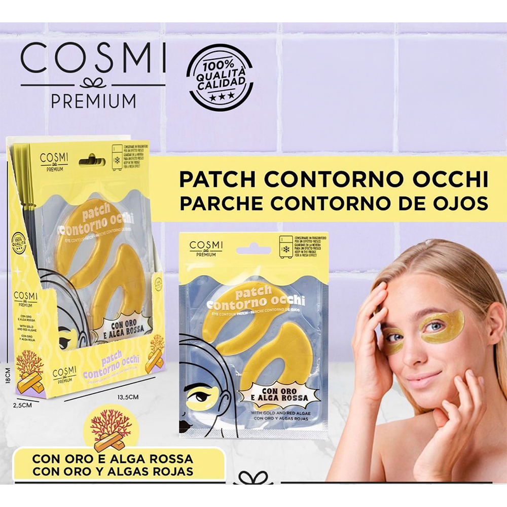 Cosmi Hydrogel Eye Patches Pink Algae & Gold Επιθέματα Ματιών 2 Τεμάχια
