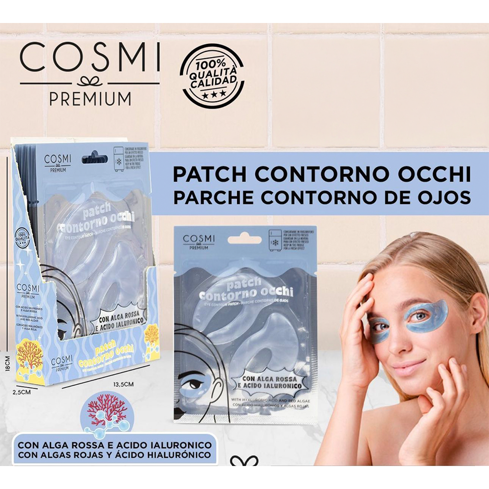 Cosmi Hydrogel Eye Patches Pink Algae & Hyaluronic Acid Επιθέματα Ματιών 2 Τεμάχια