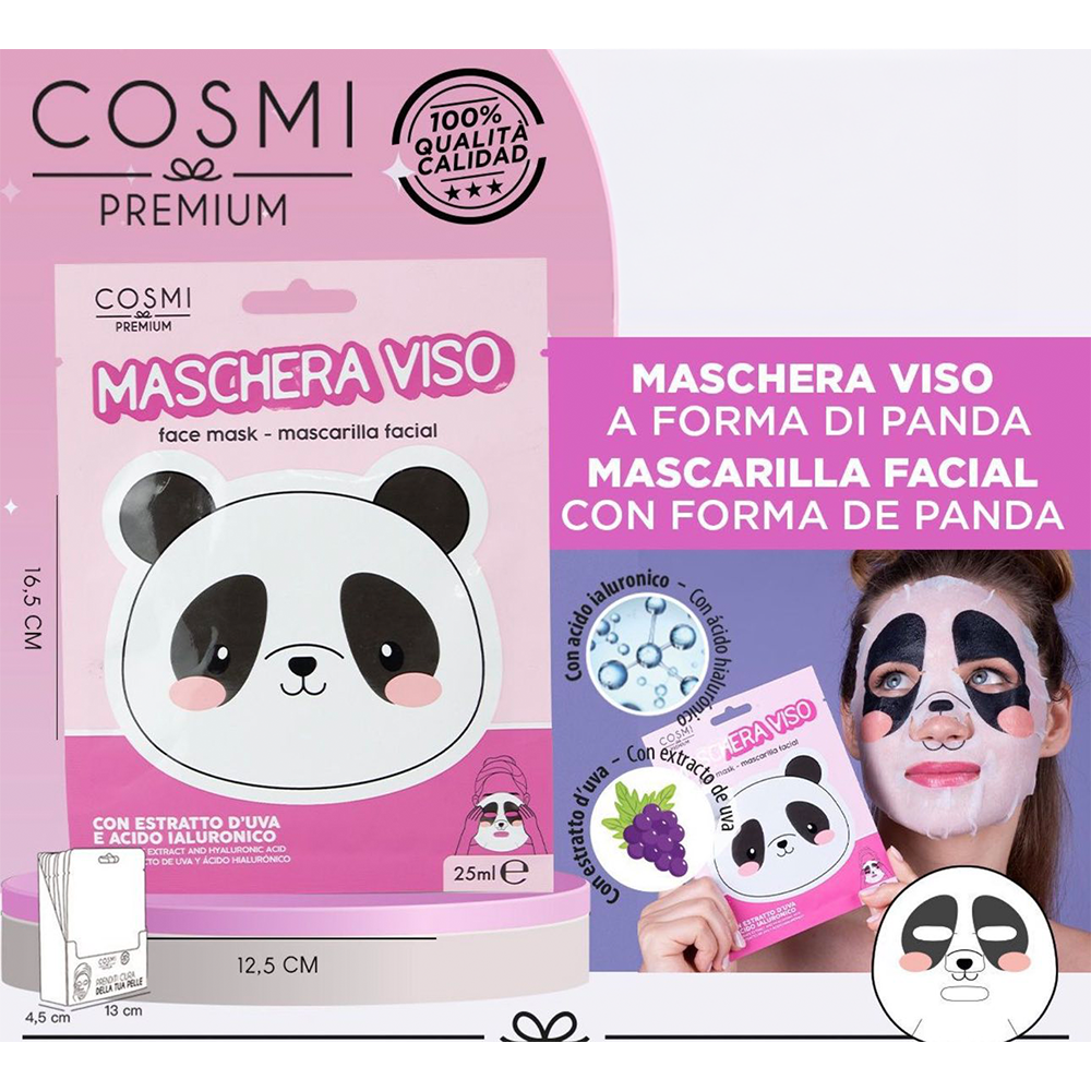 Cosmi Panda Sheet Mask 25ml Υφασμάτινη Μάσκα Προσώπου Ενυδάτωσης
