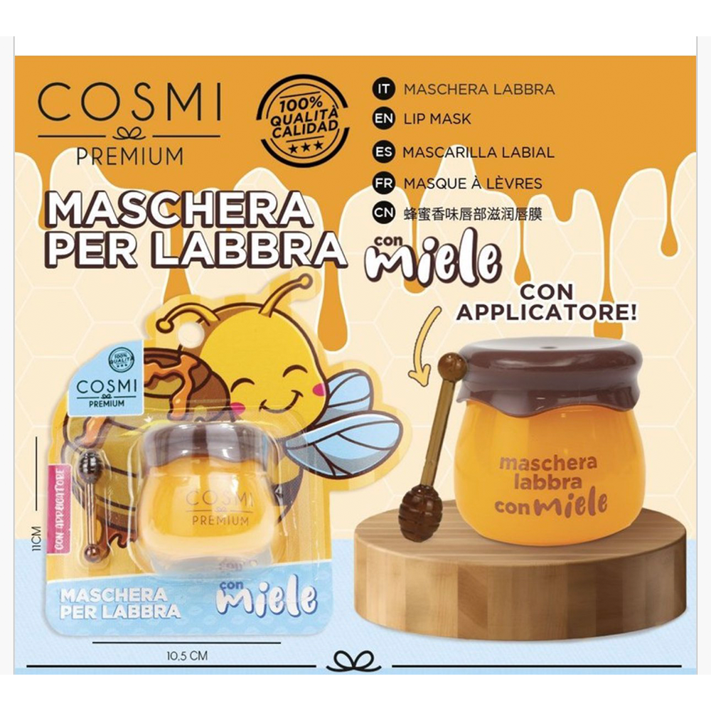 Cosmi Premium Lip Mask Μέλι με Απλικατέρ Μάσκα Χειλιών Ενυδάτωσης 6gr