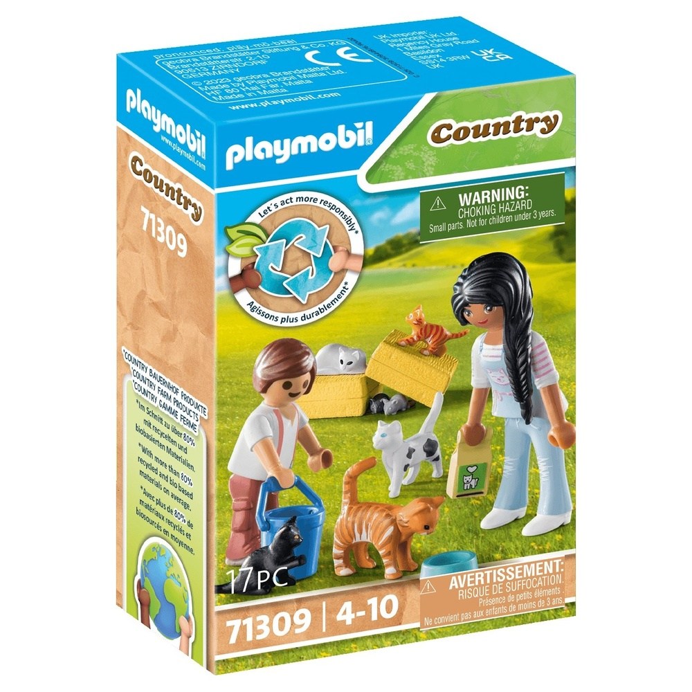 71309 Playmobil Country Οικογeνεια Με Γατοyλες