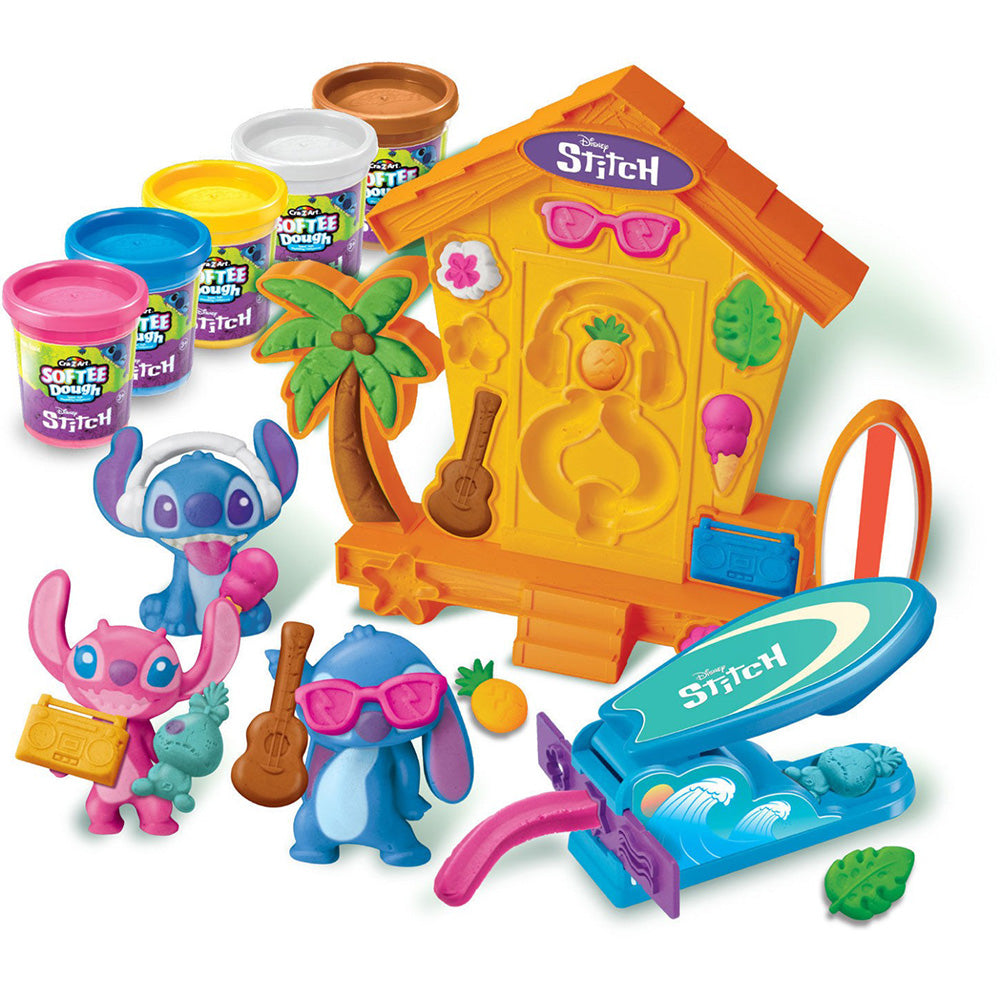 Cra-Z-Art Softee Dough Disney Stitch Σετ Δημιουργίας Mold N Make Mε 5 Βαζάκια Πλαστελίνης Kαι Αξεσουάρ 