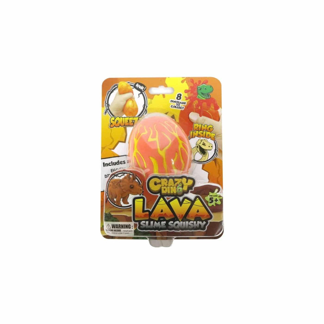 Crazy Dino Lava Egg 8 Σχεδια 1 Τμχ