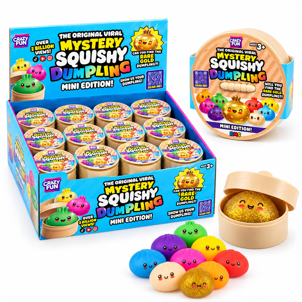 Crazy Fun Dumplings Squishy Mini 6 εκ