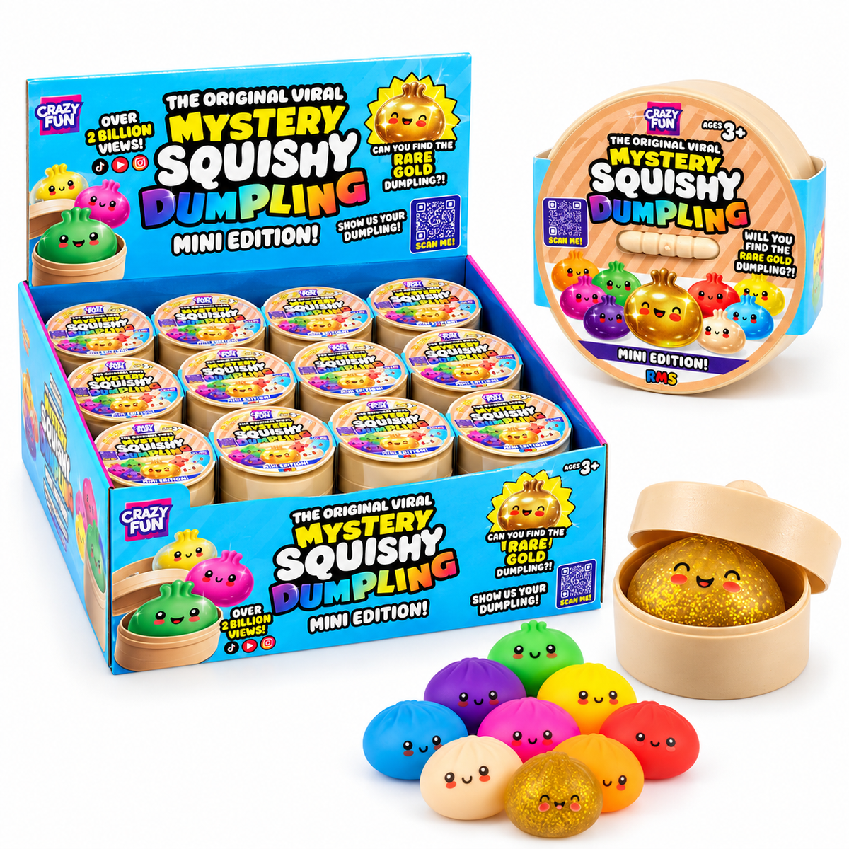 Crazy Fun Dumplings Squishy Mini 6 εκ