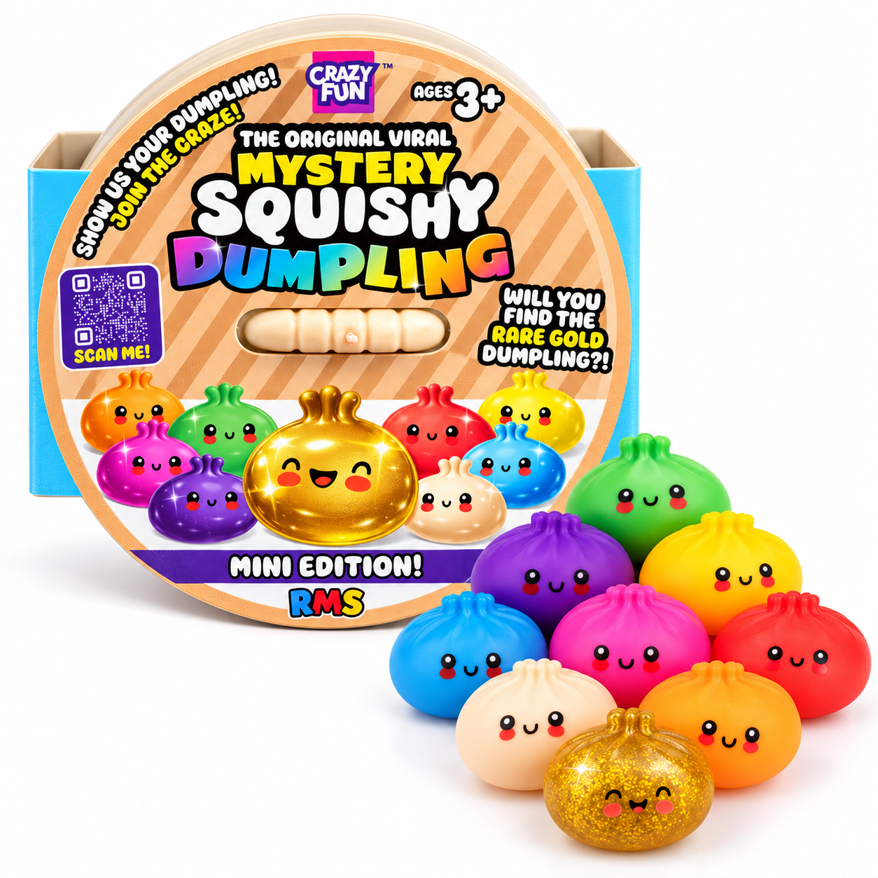 Crazy Fun Dumplings Squishy Mini 6 εκ