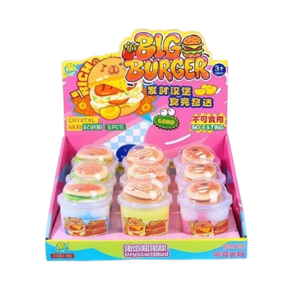 Crystal Mud Slime Big Burger σε Κουτάκι σε 3 Χρώματα - 1 Τμχ