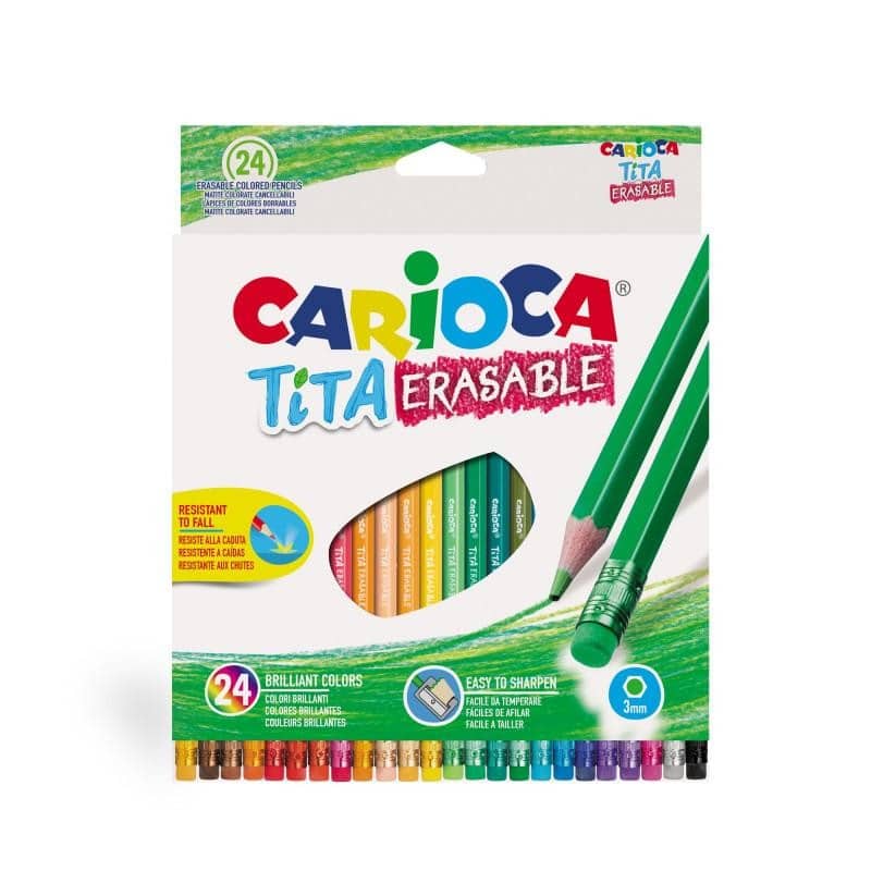 Carioca Tita Erasable Ξυλομπογιες 24 Χρωματων