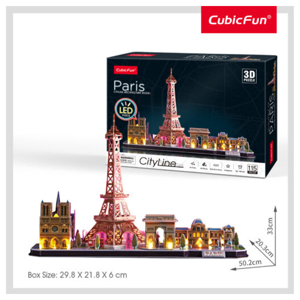 Cubic Fun 3D Puzzle City Line Paris (Led)