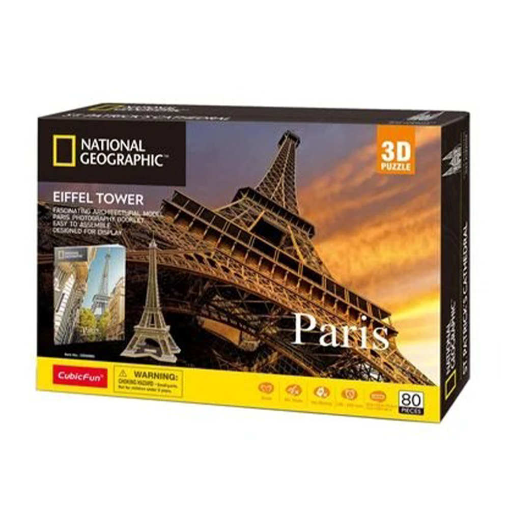 Cubic Fun 3D Puzzle Eiffel Tower National Geographic