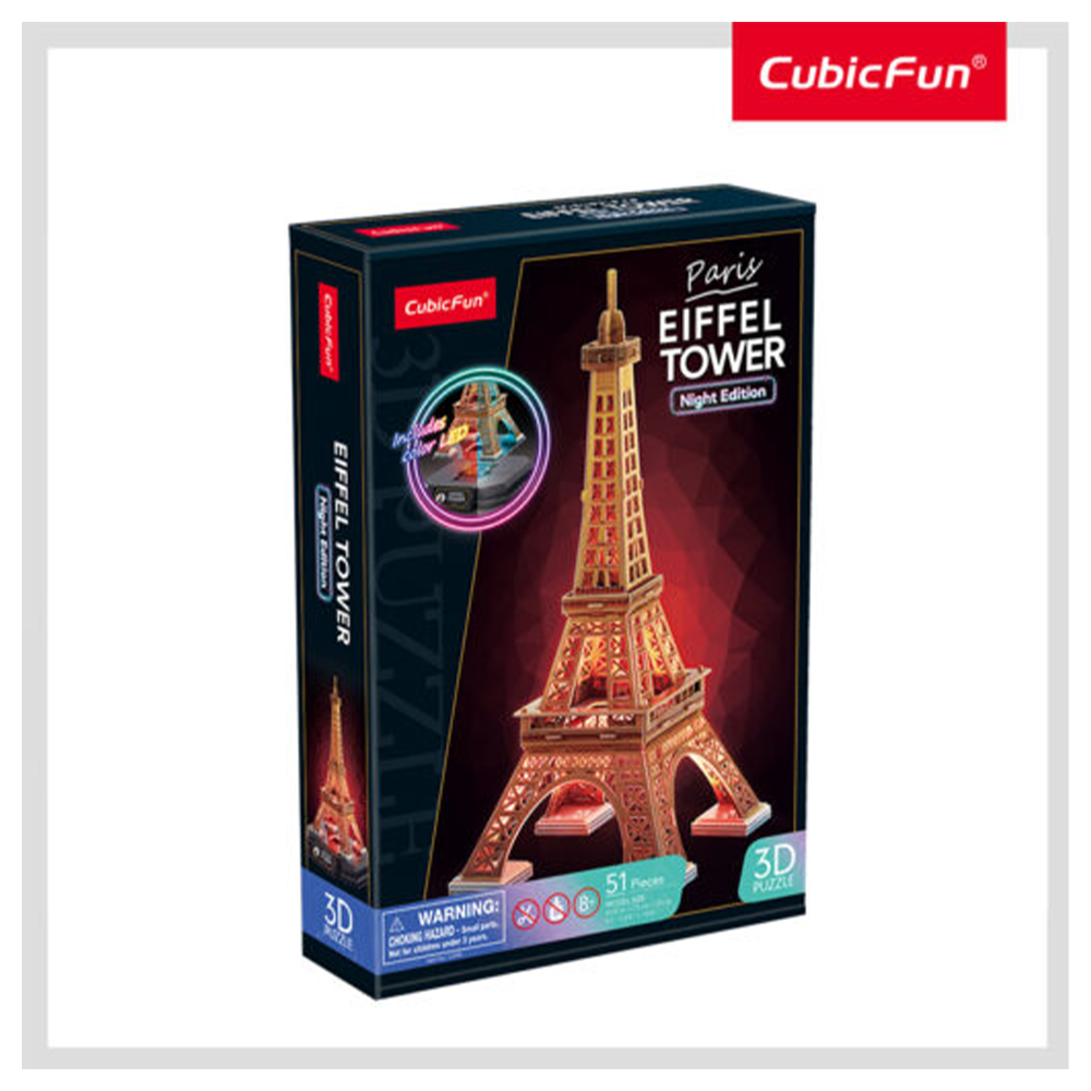 CUBICFUNCubic Fun 3D Puzzle Eiffel Tower Night Edition(Led)papell.gr