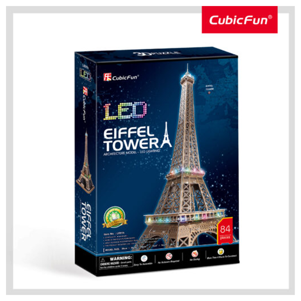 Cubic Fun 3D Puzzle Eiffel Tower (Led)
