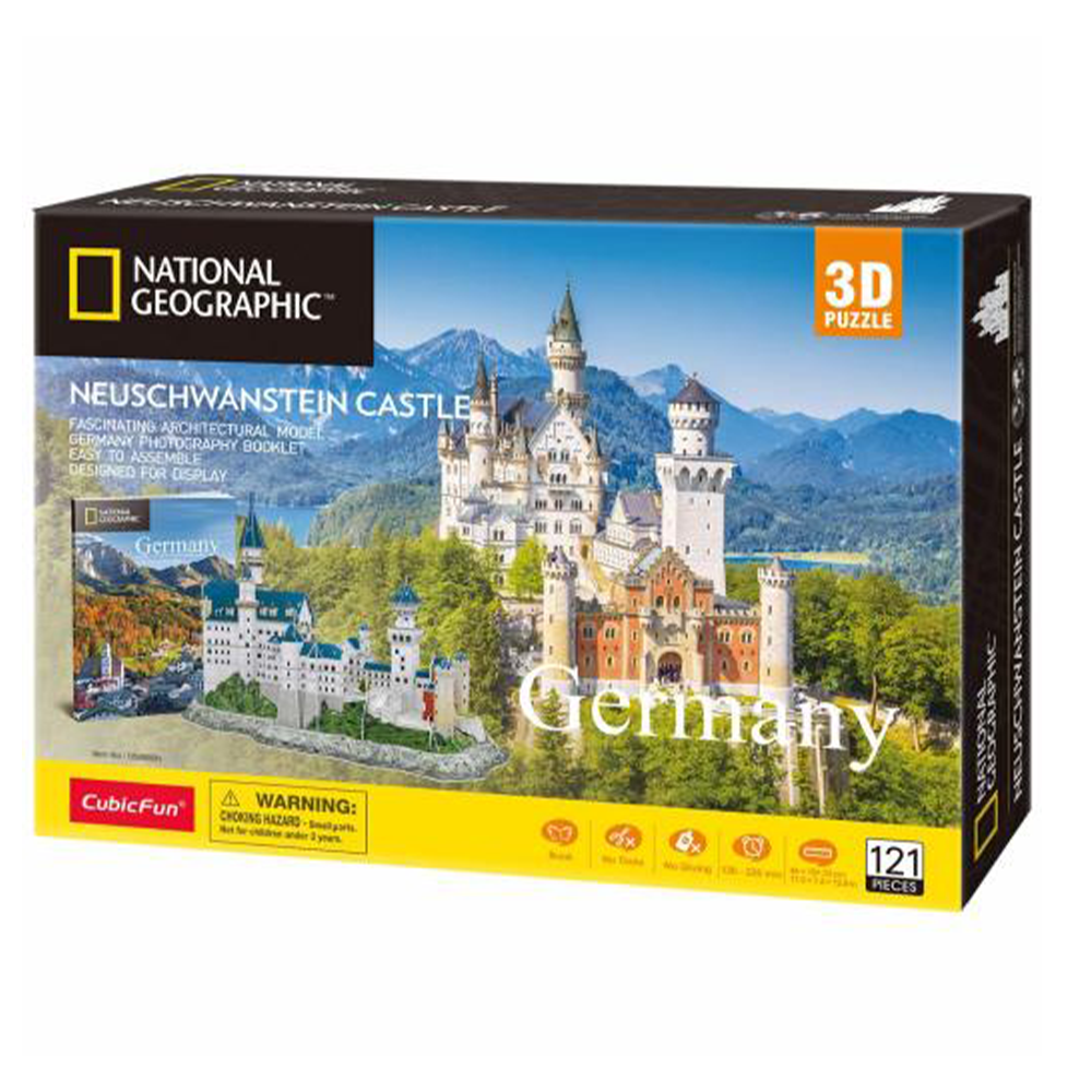 Cubic Fun 3D Puzzle Neuschwanstein Castle National Geographic