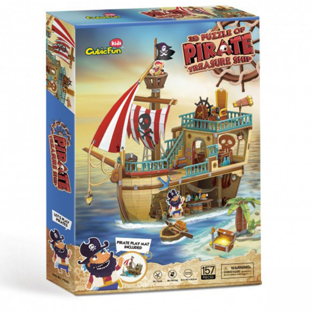 Cubic Fun 3D Puzzle Pirate Treasure Ship