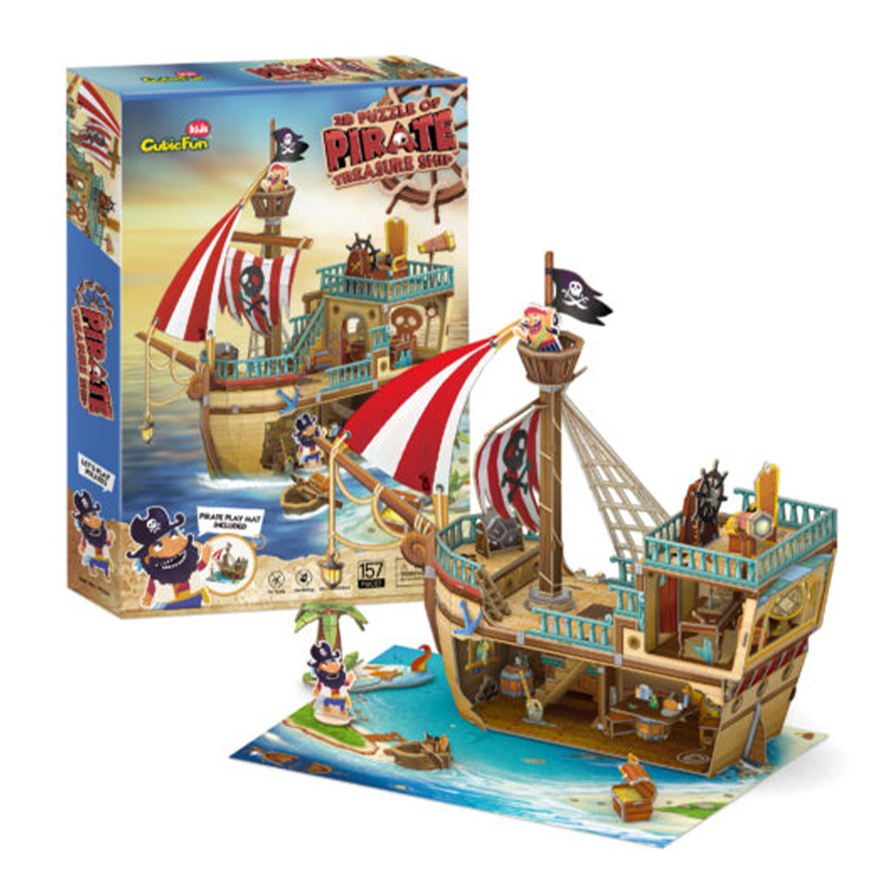 Cubic Fun 3D Puzzle Pirate Treasure Ship