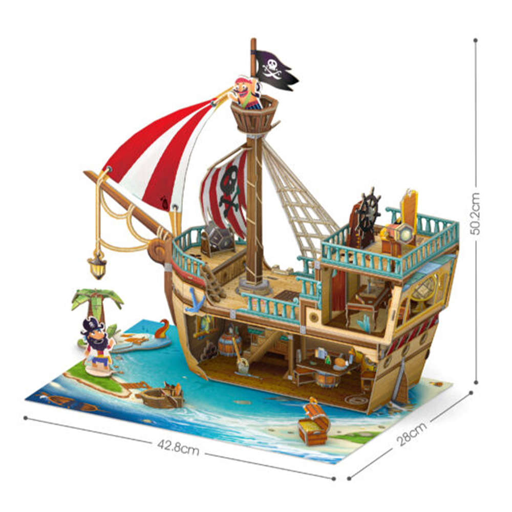 Cubic Fun 3D Puzzle Pirate Treasure Ship