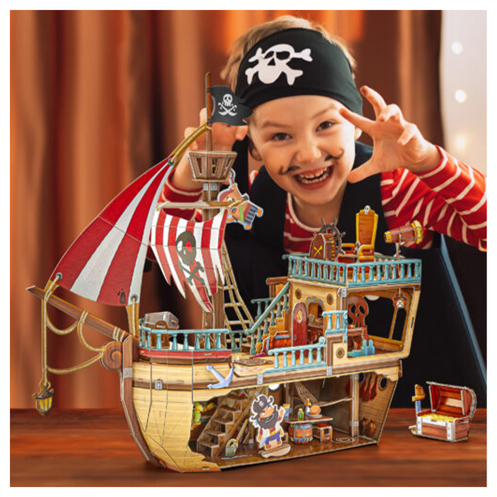 Cubic Fun 3D Puzzle Pirate Treasure Ship
