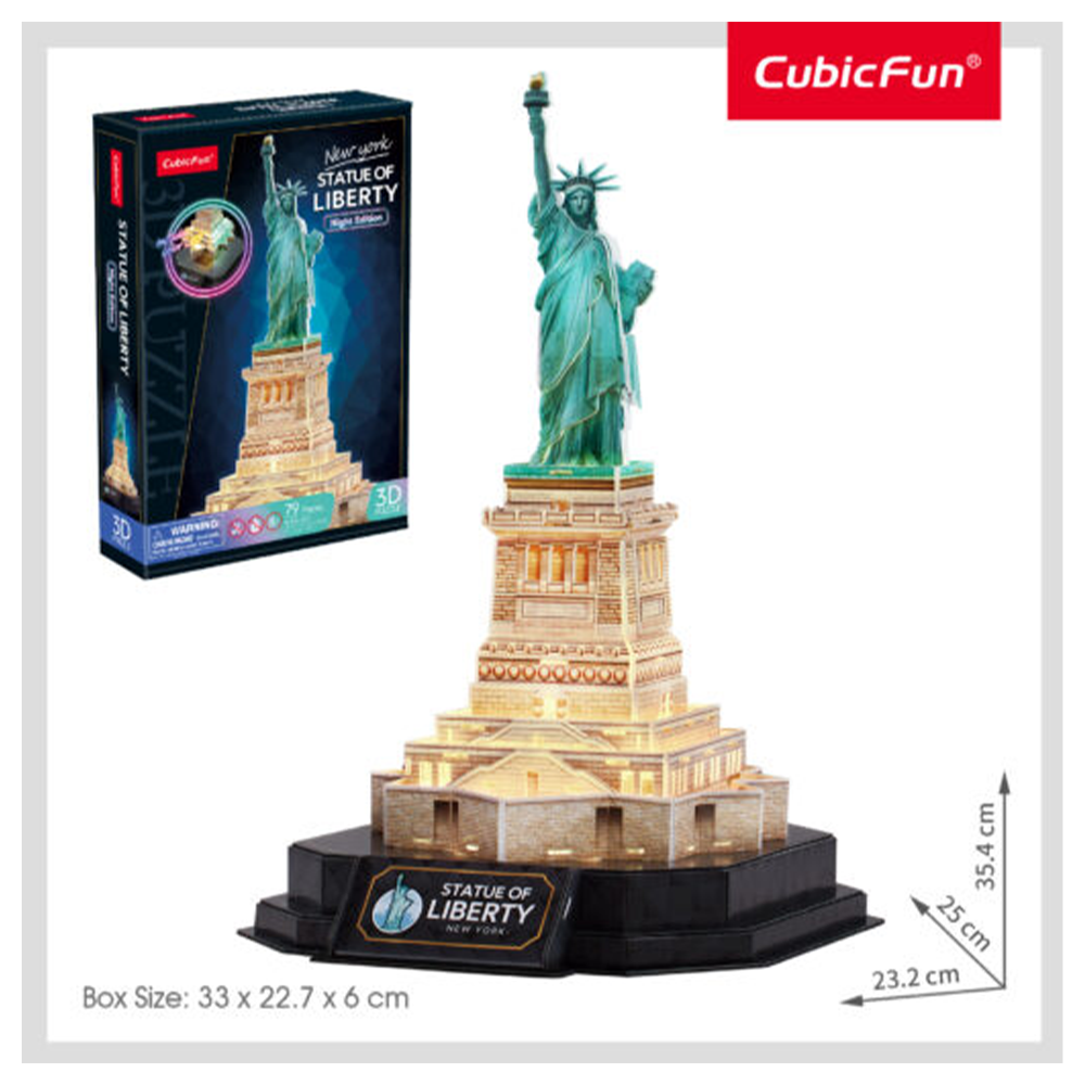 CUBICFUNCubic Fun 3D Puzzle Statue Of Liberty Night Edition (Led)papell.gr
