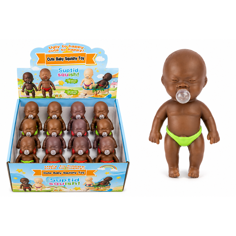 Squishy Cute Baby Toy Αντιστρές Μωράκι με Πιπίλα - 1 Τεμάχιο