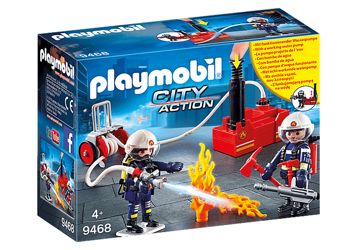 9468 Playmobil Πυροσβεστες Με Αντλια Νερου