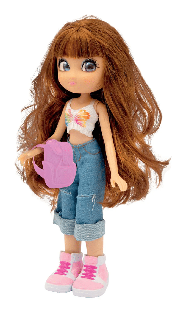 Unique Eyes Βασικη Κουκλα Καστανα Μαλλια