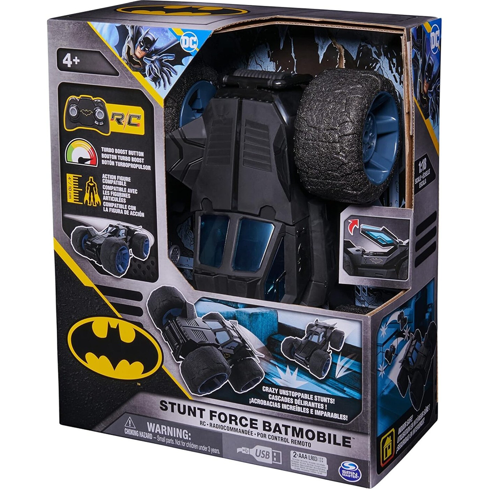 Spin MasterSpin Master DC: Batman - Stunt Force Batmobile Αυτοκίνητο Με Τηλεχειριστήριοpapell.gr