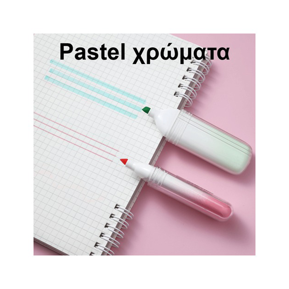 Deli Αρωματικός Μαρκαδόρος Υπογράμμισης Πλακέ 1-5 mm Ροζ