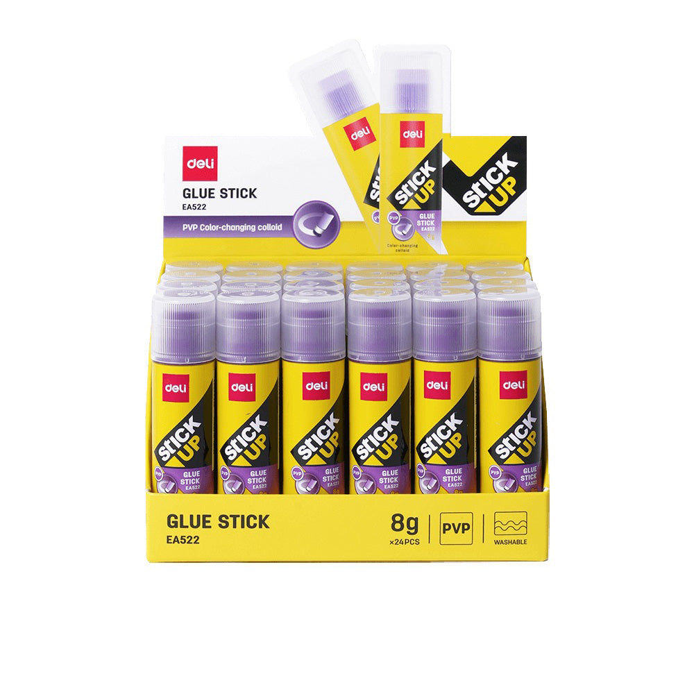 Deli Κόλλα Stick Pvp Μωβ 8 gr - 1 Τμχ